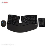 کیبورد و ماوس بیسیم مایکروسافت مدل اسکالپت ارگونومیک دسکتاپ با حروف عربی