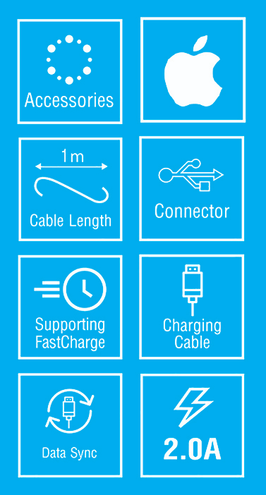 کابل شارژ 1 متری آیفون و آیپد بیاند مدل Lightning BA-500