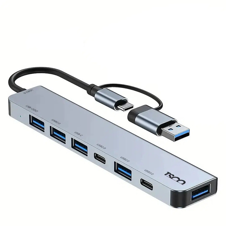 هاب USB تسکو مدل THU1148 هفت پورت Type-C و USB 3.0
