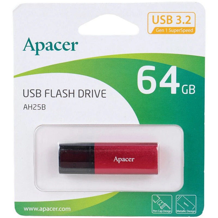 فلش 64 گیگ اپیسر Apacer AH25B USB3.2